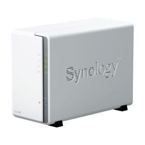 NAS Synology DS223j, Tower, 2-bays 3.5" SATA HDD/SSD, CPU 4-core 1.7 GHz; 1 GB DDR4 non-ECC; 1 x RJ-45 1GbE LAN Port; 2 x USB 3.2 Gen1; ; 0.88 kg; 2yr warranty