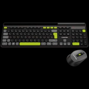 TASTATURA+MIŠ CANYON HSET-W5 EN/AD Keyboard+Mouse AAA+AA Wireless Black