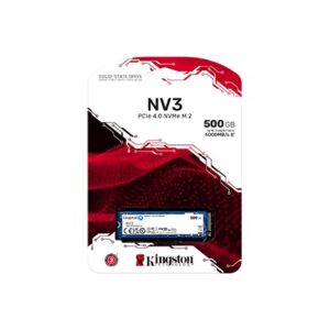 Kingston SSD 500GB NV3 M.2 2280 PCIe 4.0 NVMe SSD SNV3S/500G