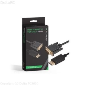 Kabel Gigatech Display Port na VGA 2m, Full HD DP220