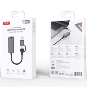 ADAPTER XO HUB018 USB-A/USB-C TO RJ45