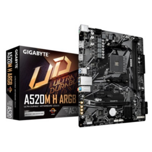 MATIČNA PLOČA Gigabyte MB A520M H ARGB AM4; 2xDDR4; 5100MHz/64GB M.2; 4xSATA; 6xUSB; 1xDP,1xHDMI; mATX