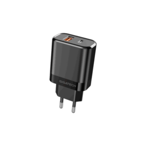 Univerzalni punjač Gigatech, NXC250, USB i C izlaz, 25W, Crni