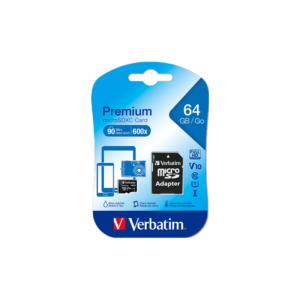Memorijska kartica MicroSDXC Verbatim 64GB, (C10) UHS-I, sa adapterom,premium