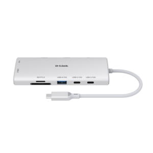 D-Link 10-in-1 USB-C Hub DUP-A01/  2 x HDMI 2.0 (3840x2160@60Hz)/ 1 x RJ45 / 2 x USB Type-C 3.1: 10 Gbps/ 1 x USB Type-A 3.1: 10 Gbps/ 1 x USB Type-A 3.0: 5 Gbps/ SD  microSD 3.0 / USB Type-C  supports USB Power Delivery (PD 3.0) 100W power pass-through for fast charge Host Connector/ USB Type-C 3.1 with cable: 10 Gbps with USB Power Delivery (PD 3.0) 85W for fast charge/ 12 mjeseci