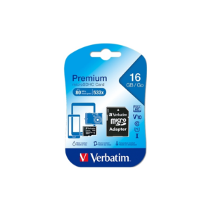 Memorijska kartica MicroSDHC Verbatim 16GB, (C10) UHS-I, sa adapterom