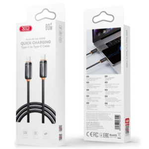 XO kabl NB-Q302B High Speed Type-C 60W Cable 1m Black
