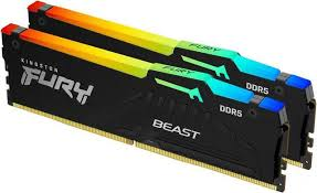 MEMORIJA Kingston 16GB 5600MHz DDR5 RGB Fury Beast, CL36, EXPO, XMP 288-Pin,2x8GB KF556C36BBEAK2-16