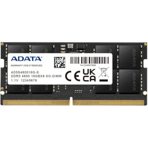 MEMORIJA ADATA 16GB 4800MHz DDR5 RAM AD5S480016G-S SO DIMM